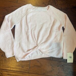 Abercrombie & Fitch Light Pink Twist Front Sweater new!